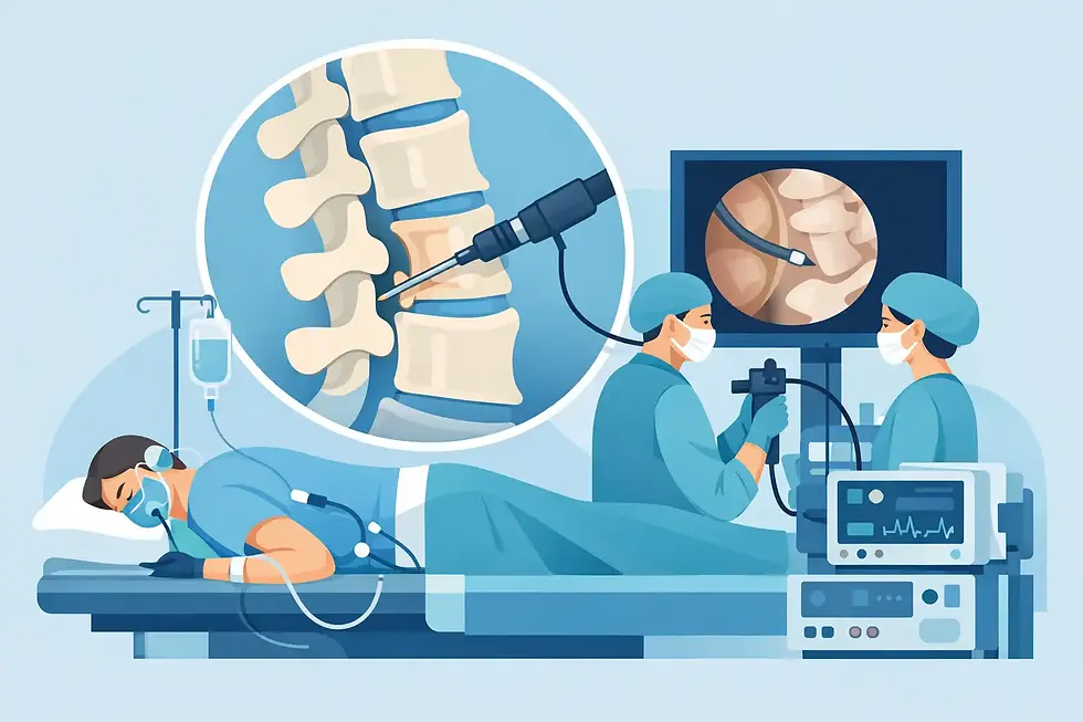 Endoscopia bajo sedación en columna
