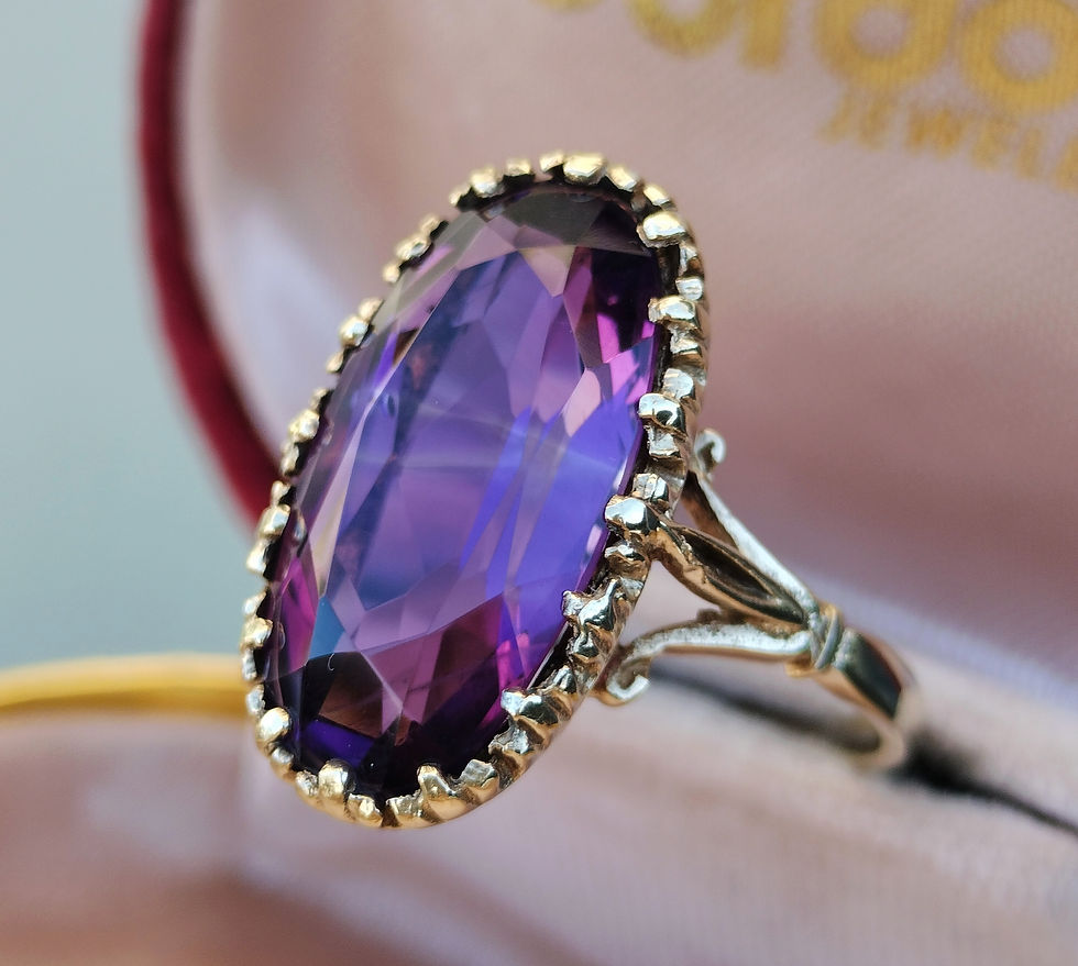 Miniaturbild: Antique Amethyst Ring 14ct Gold