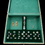 Miniaturbild: Antique Fleur de Lis Leather Jewelrybox with Green Velvet
