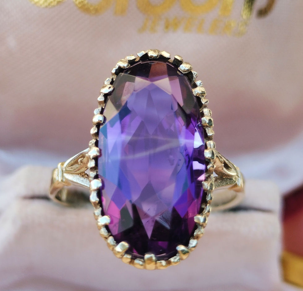 Miniaturbild: Antique Amethyst Ring 14ct Gold