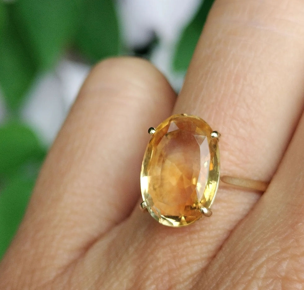 Miniaturbild: Sale! Antique Citrine Orange - Yellow 14ct Gold