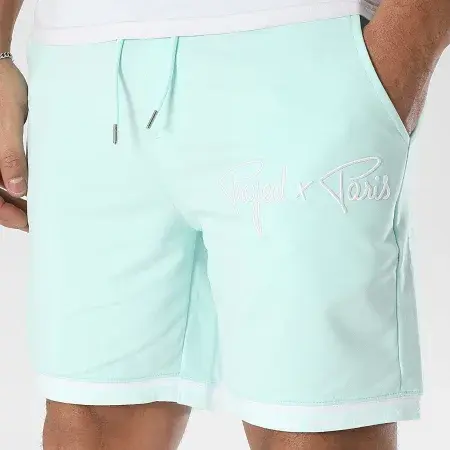 Short Jogging logo brodé en relief Project X Paris Vert Menthe