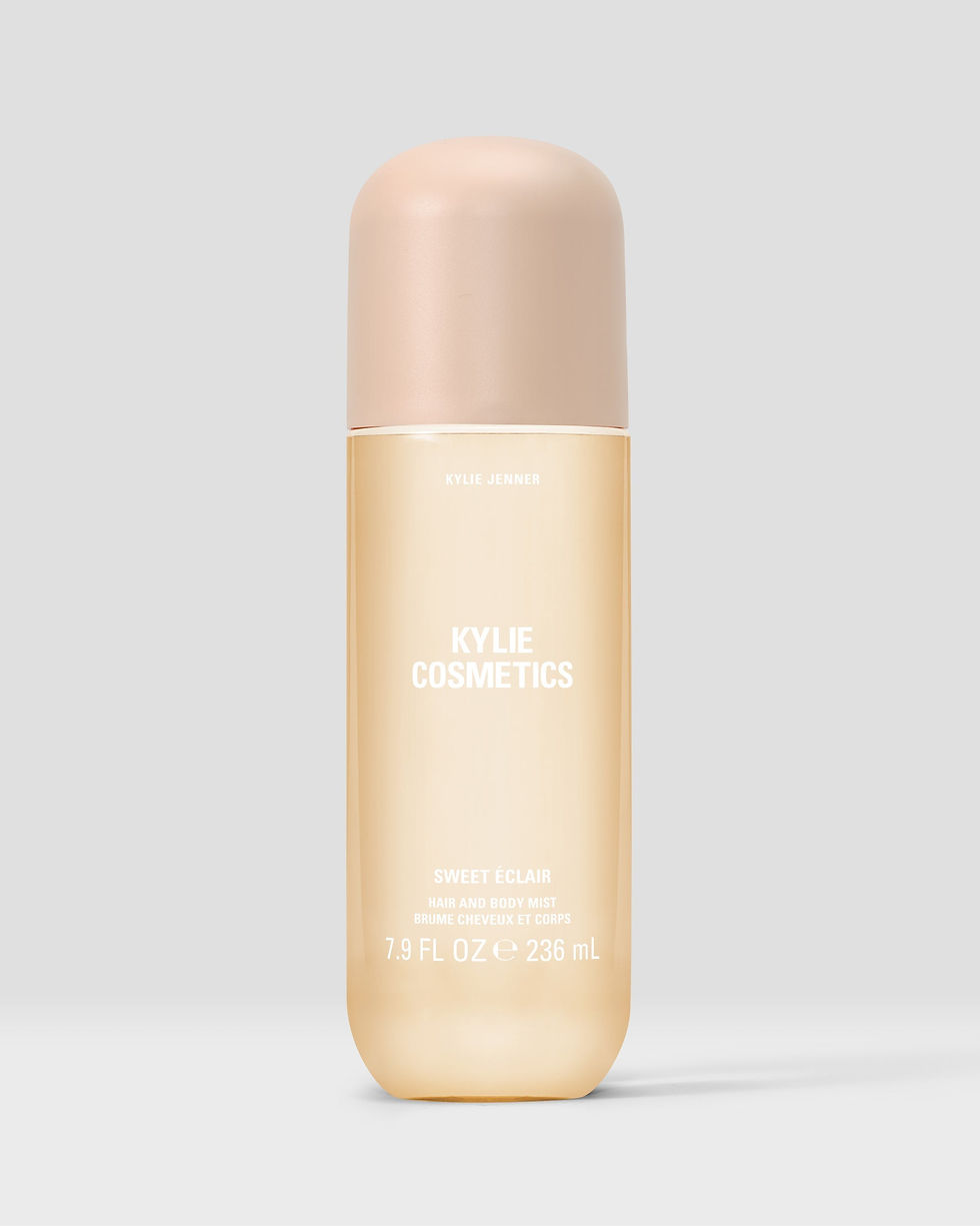 Kylie Cosmetics Sweet Éclair Hair & Body Mist in karamelkleurige fles