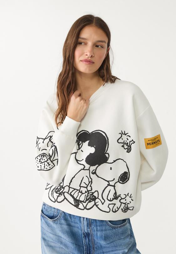 Minimalistische Peanuts sweater met patroon – Stradivarius x Peanuts