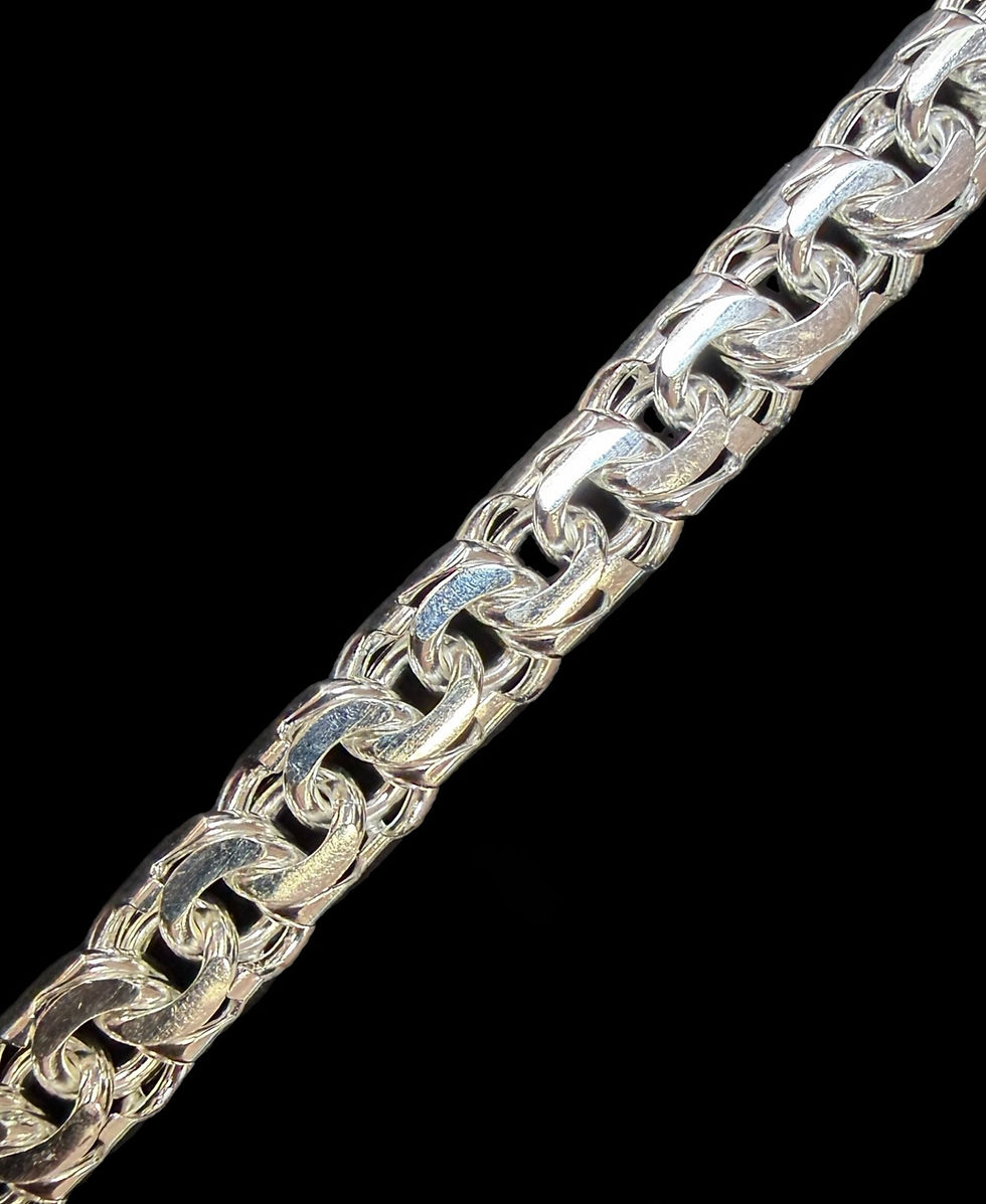 Miniatura: 8 mm Versace Style Chino link Chain Silver