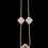 Miniatura: 1.5 mm Pink Clover Motif Chain Silver gold toned