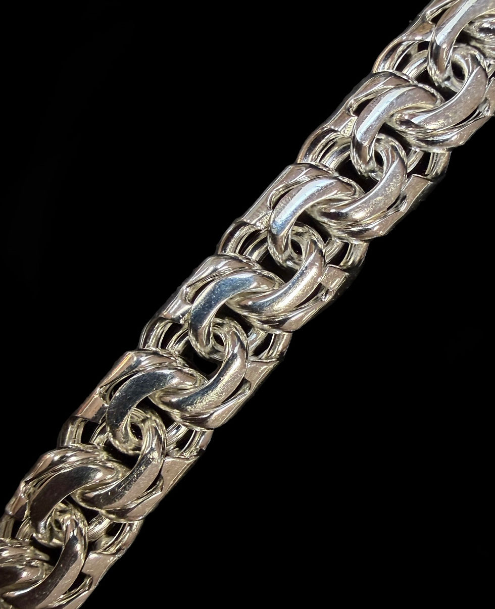 Thumbnail: 13.5 mm Chino Versace Style ID Bracelet Silver