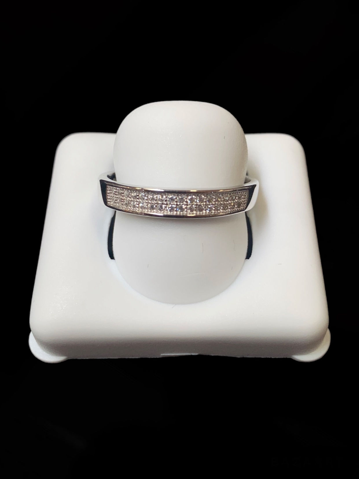 Cluster Stone Ring Silver