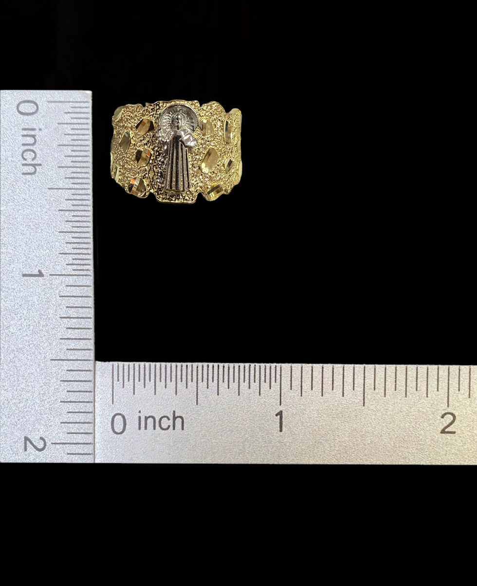 Thumbnail: Saint Jude Nugget Ring Gold 10k