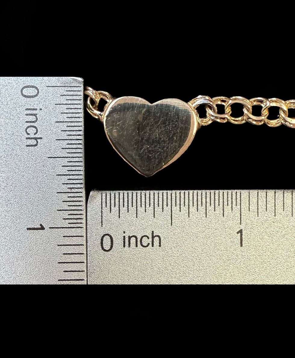 Thumbnail: 5.5 mm Heart Versace Style Chino link Chain Gold 10k