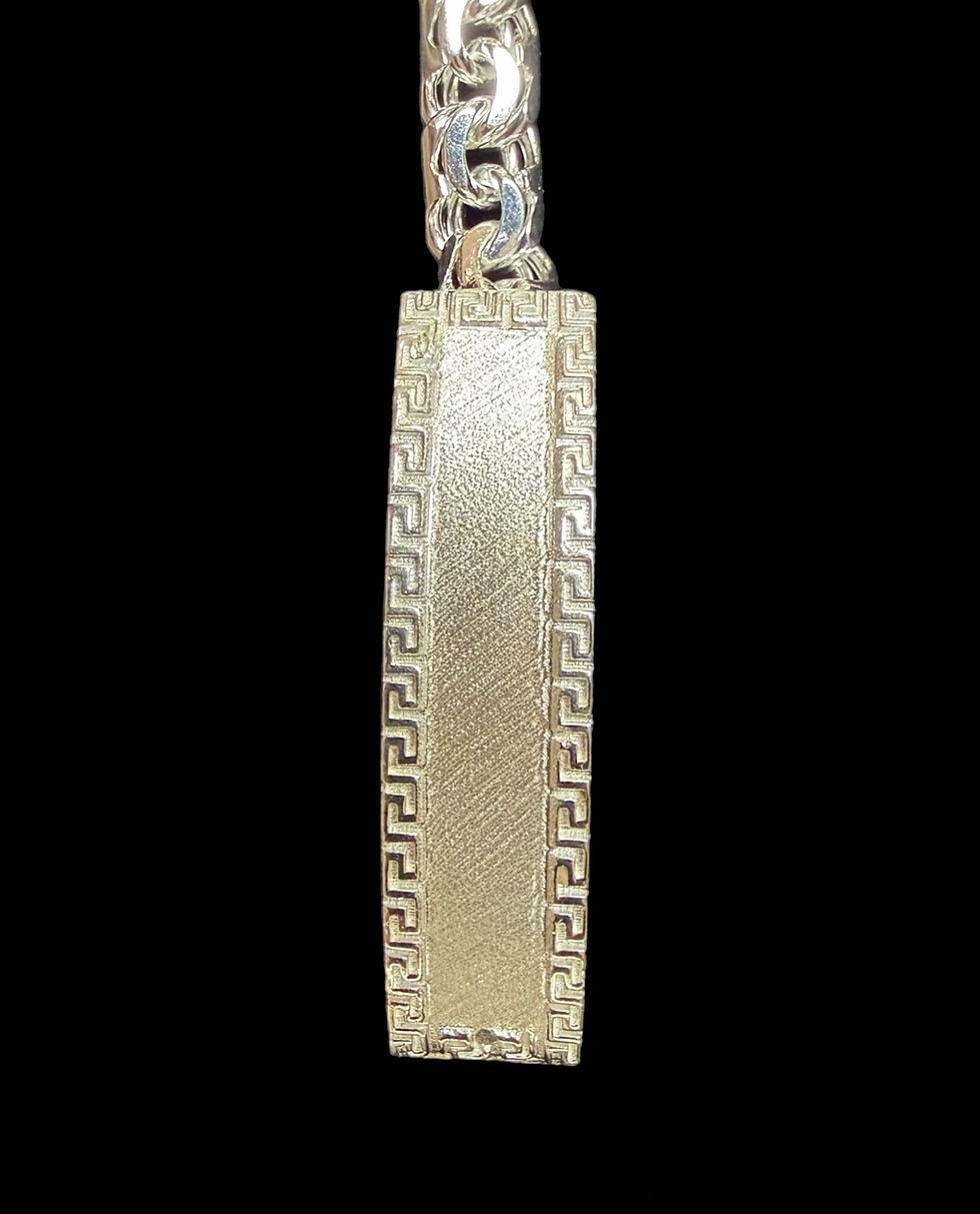 Thumbnail: 9 mm Chino Versace Style ID Bracelet Silver
