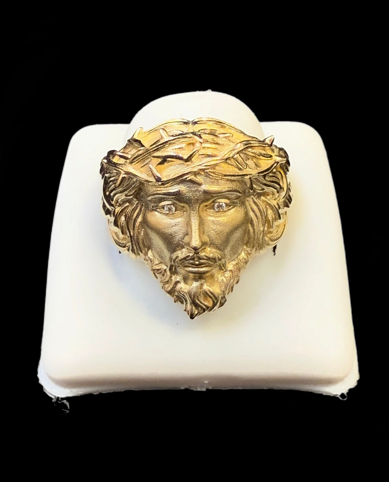 Jesus Face Ring Gold 10k