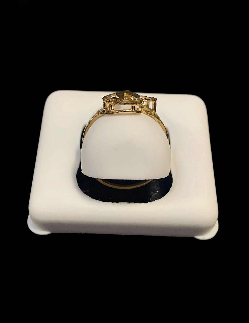 Thumbnail: V Letter Heart Ring Gold 10k