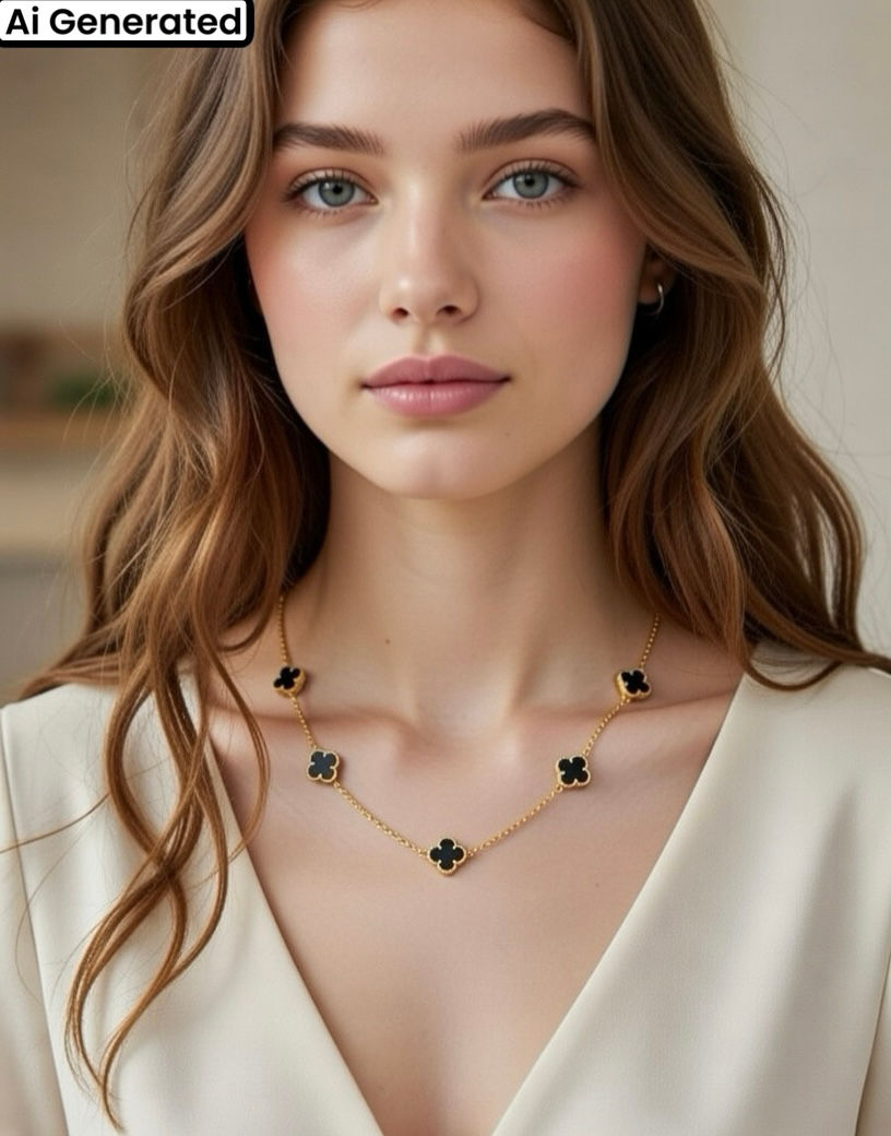 Miniatura: 1 mm Black Clover Motif Chain Gold 10k