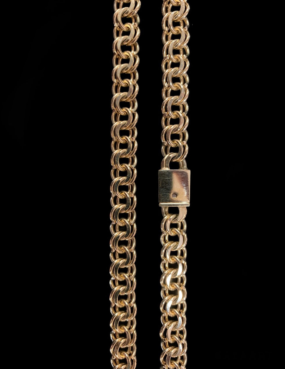 Thumbnail: 9 mm Chino link Chain Gold 10k