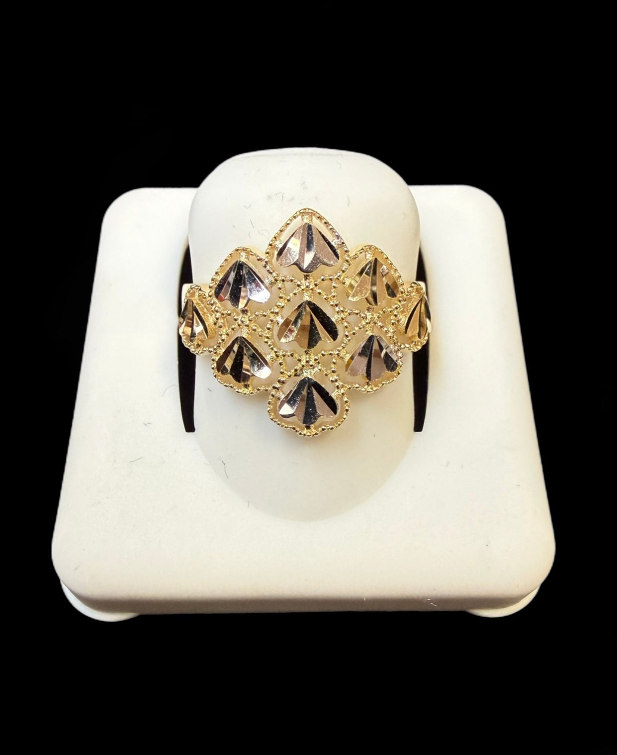 Diamond Cut Custom Ring Gold 10k
