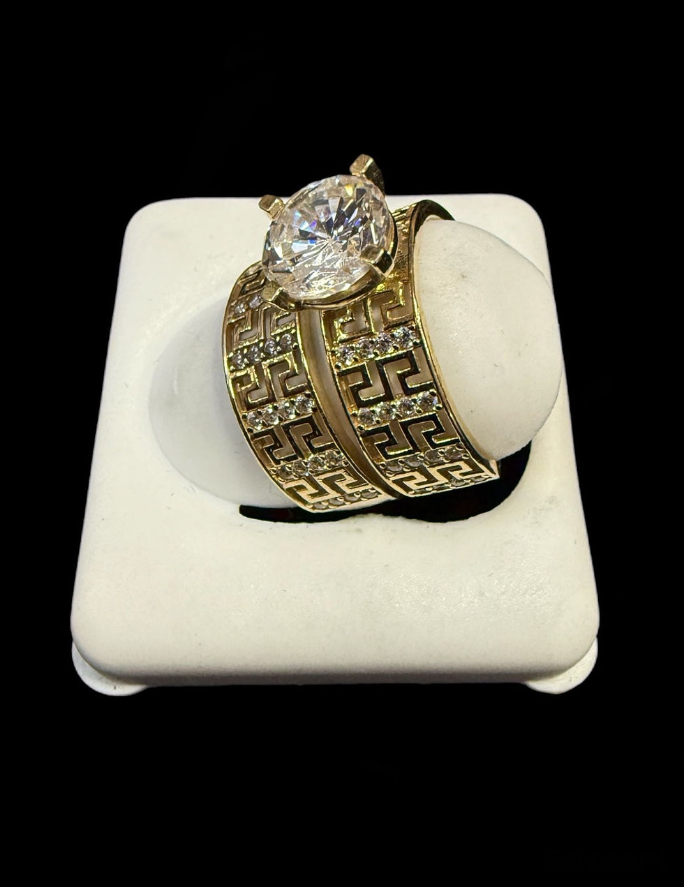 Thumbnail: Versace Style Men’s & Women’s Wedding Rings Gold 10k 