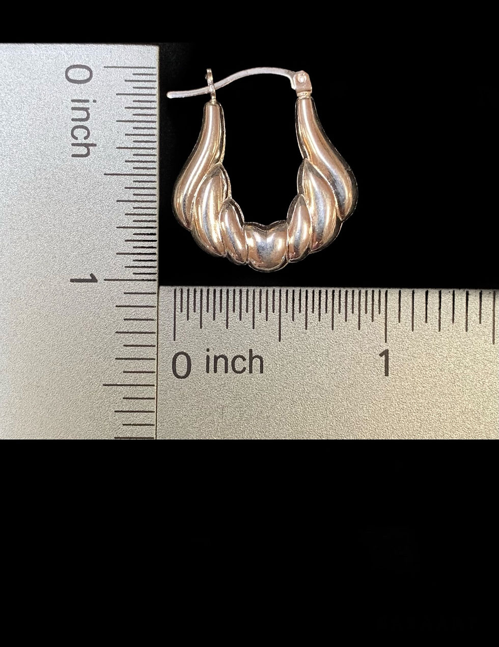 Miniatura: Small Shrimp Hoop Earrings Silver