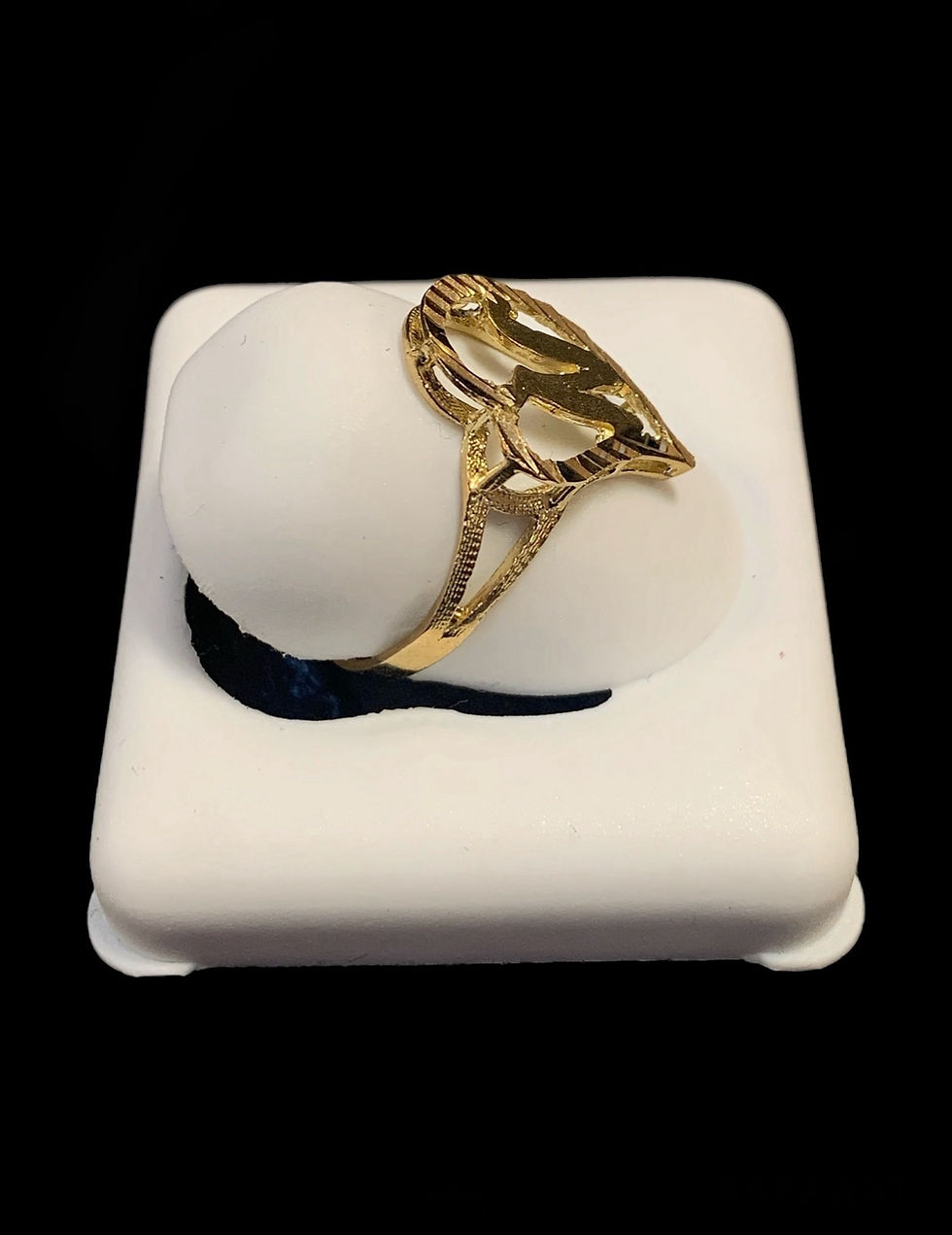 Thumbnail: N Letter Heart Ring Gold 10k