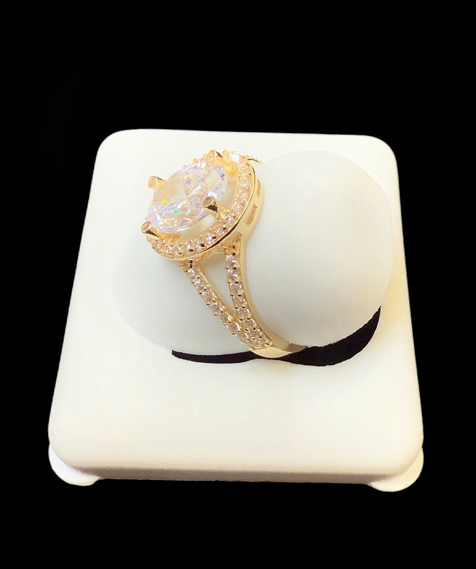 Thumbnail: Engagement ring 1 Single with multi Stone Ring Gold 10k