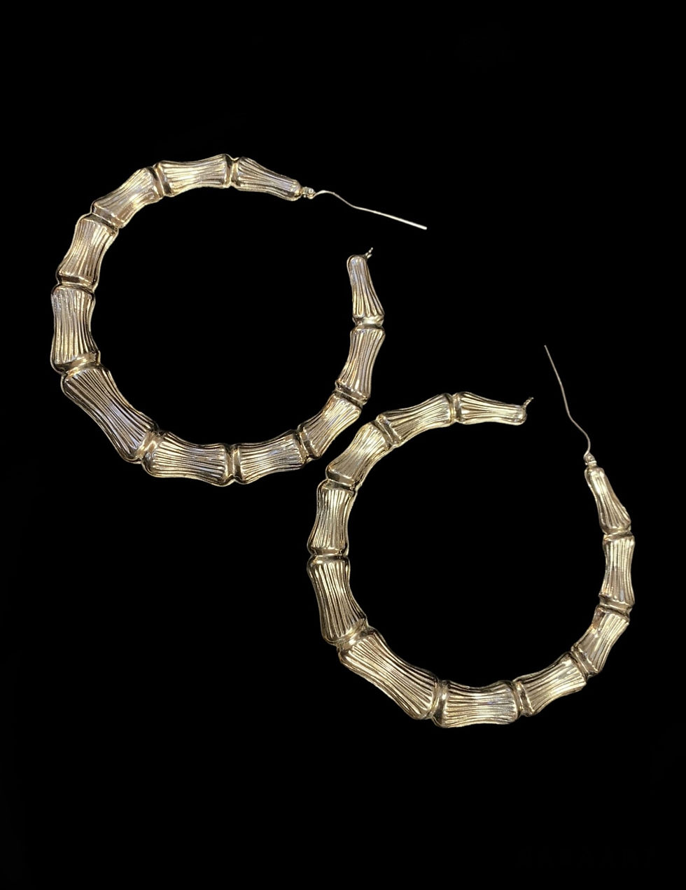 Thumbnail: Extra large Shrimp Hoop Earring Gold 10k