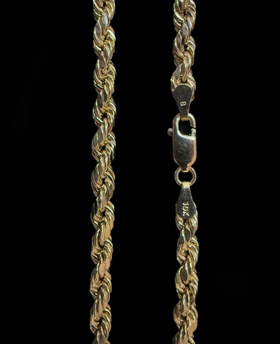 Thumbnail: 4 mm Rope Chain Gold 10k