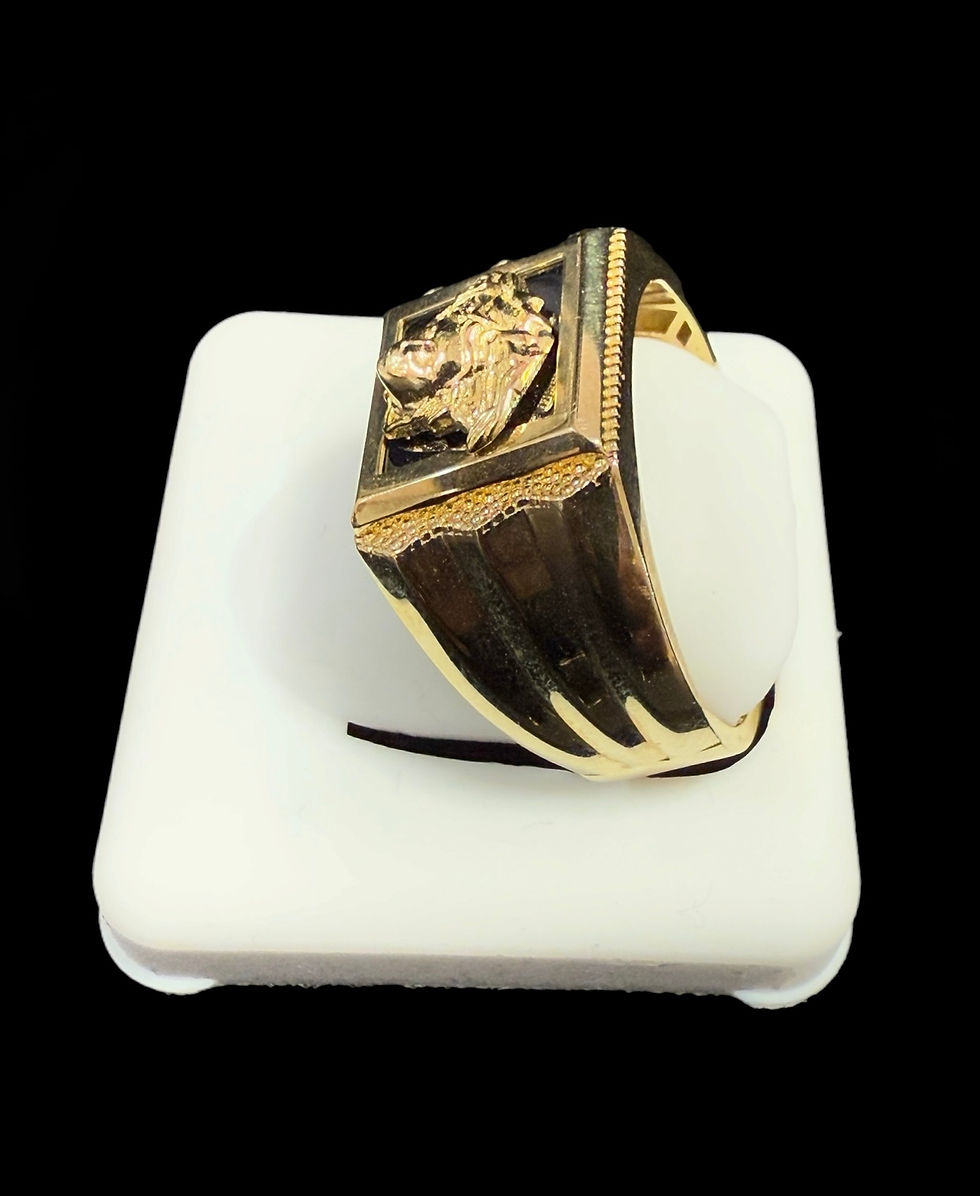 Thumbnail: Medusa Head Ring Gold 10k