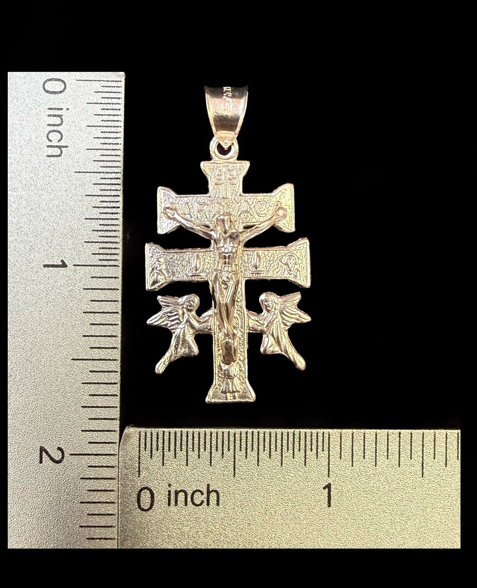 Miniatura: Crucifix Jesus on Cross Caravaca Pendant Silver