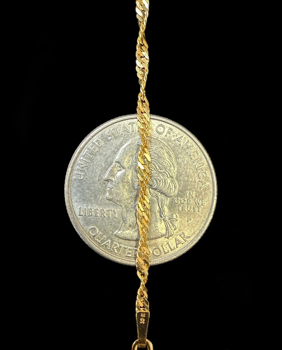 Thumbnail: 1 mm Rope Chain Gold 10k