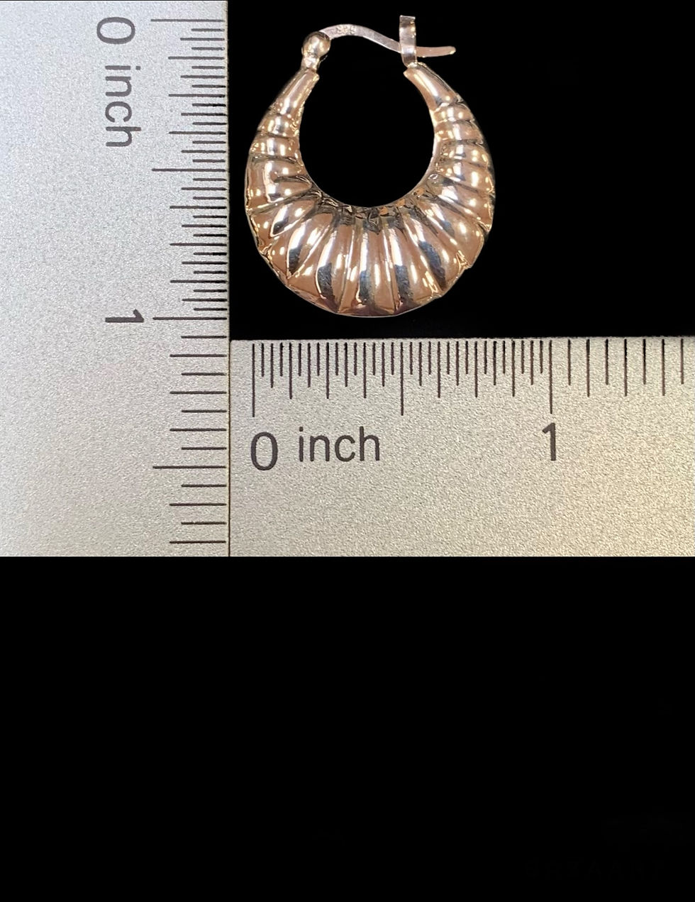 Miniatura: Small Shrimp Hoop Earrings Silver