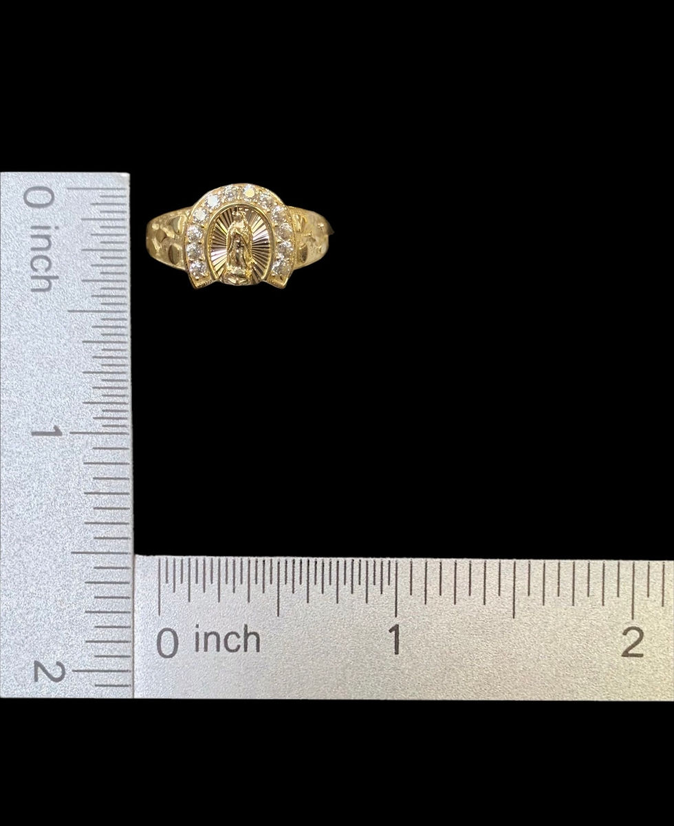 Miniatura: Virgin Mary Nugget Style Ring Gold 10k