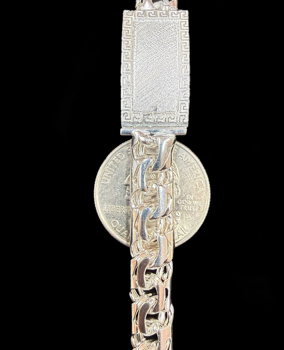 Thumbnail: 9 mm Greek Style Chino link Chain Silver