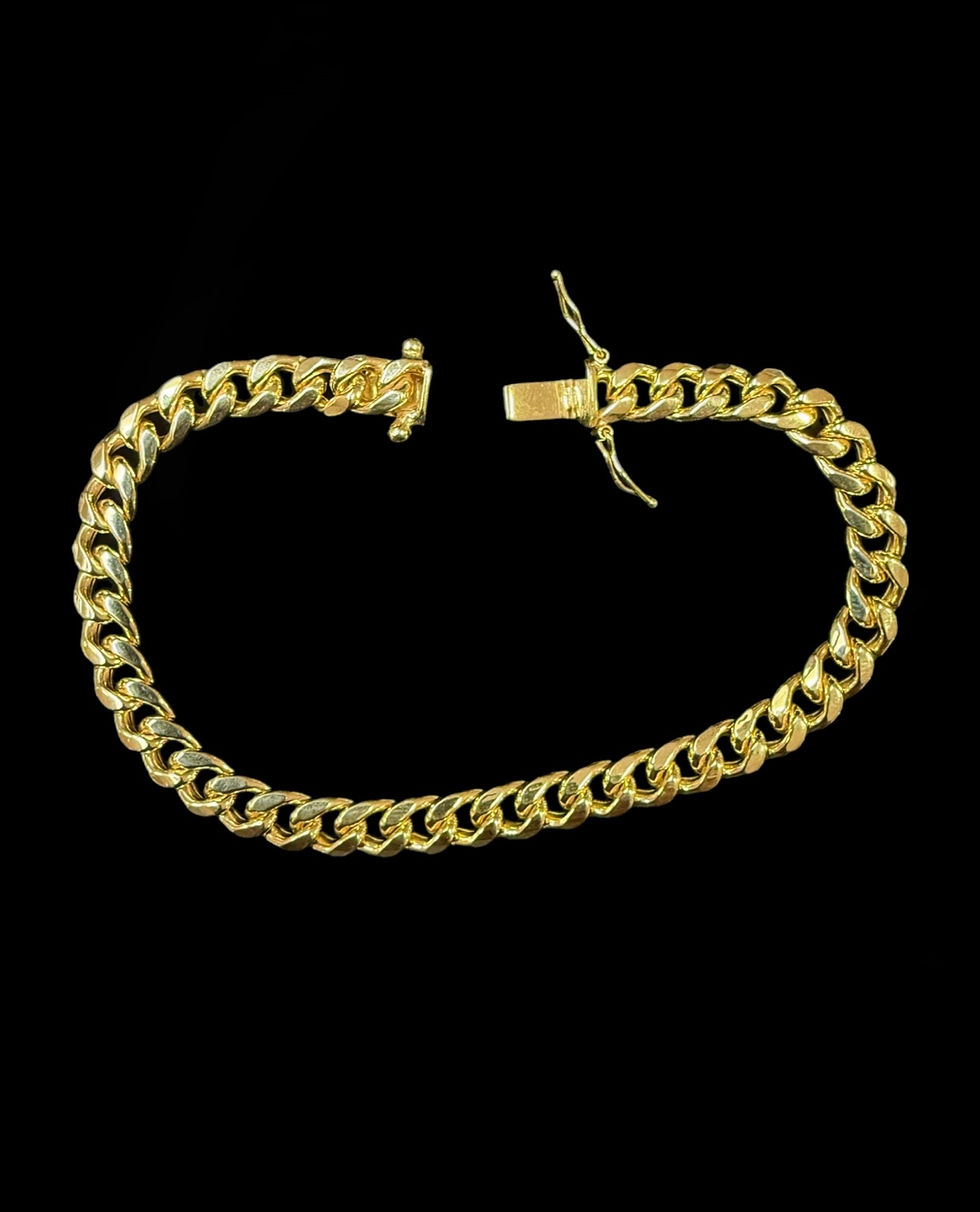 Thumbnail: 6.5 mm Miami Cuban Bracelet Gold 10k