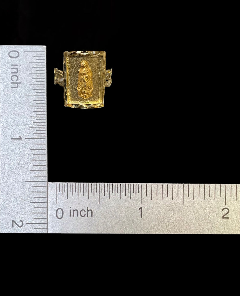 Miniatura: Virgin Mary lady Guadeloupe Chino Link Ring Gold 10k