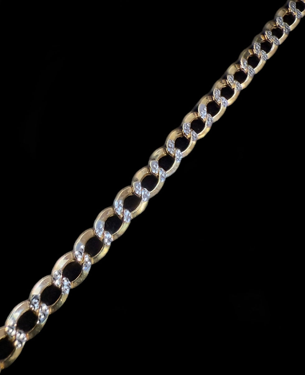 Thumbnail: 3.5 mm Cuban Diamond Cut Chain Gold 10k