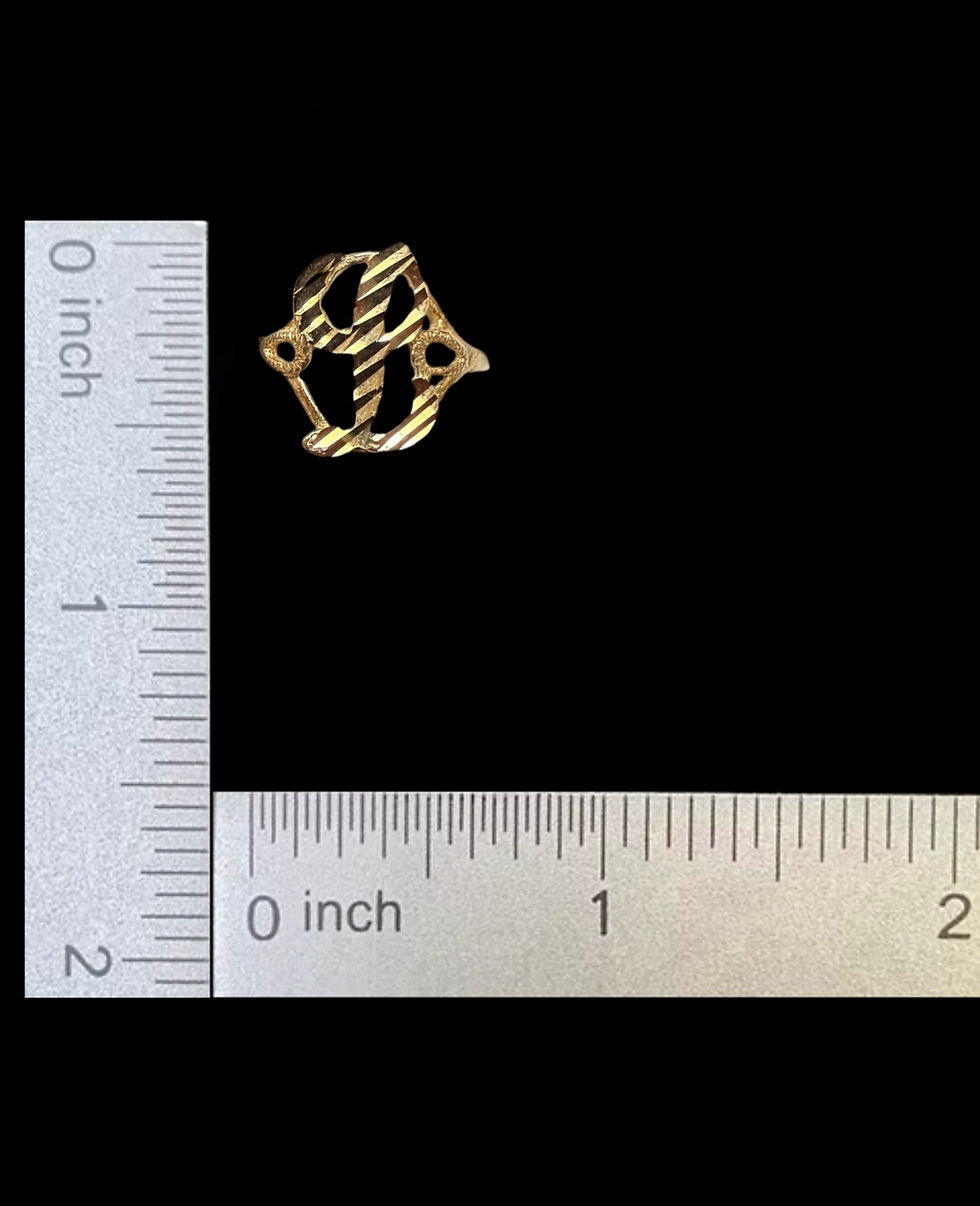 Miniatura: L Letter Ring Gold 10k