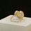 Miniatura: Heart Nugget Chino link Ring Gold 10k