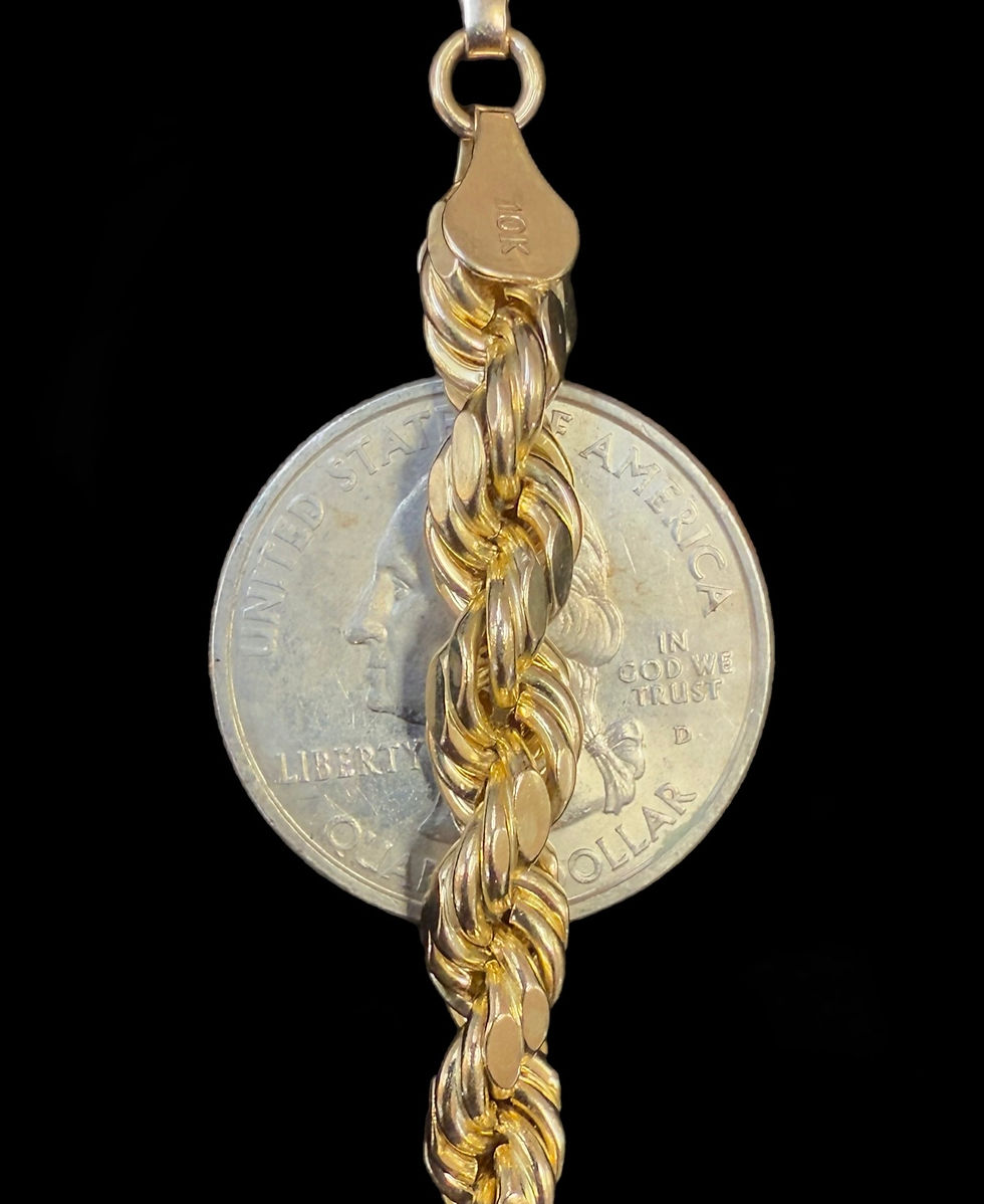 Miniatura: 6 mm Rope Chain Gold 10k