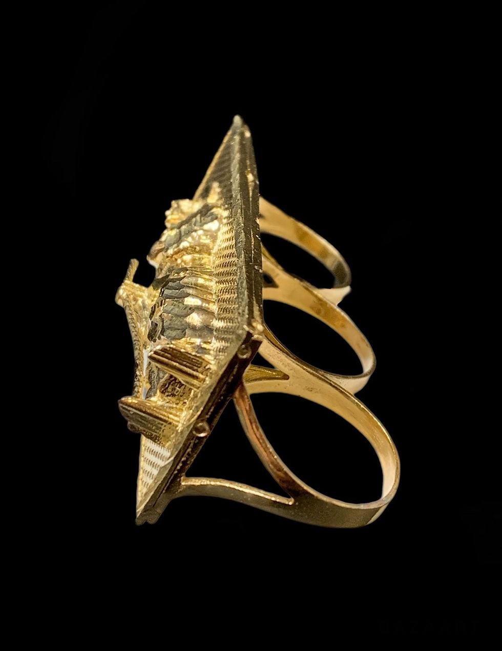 Thumbnail: Saint Jude 3 Finger Ring Gold 10k