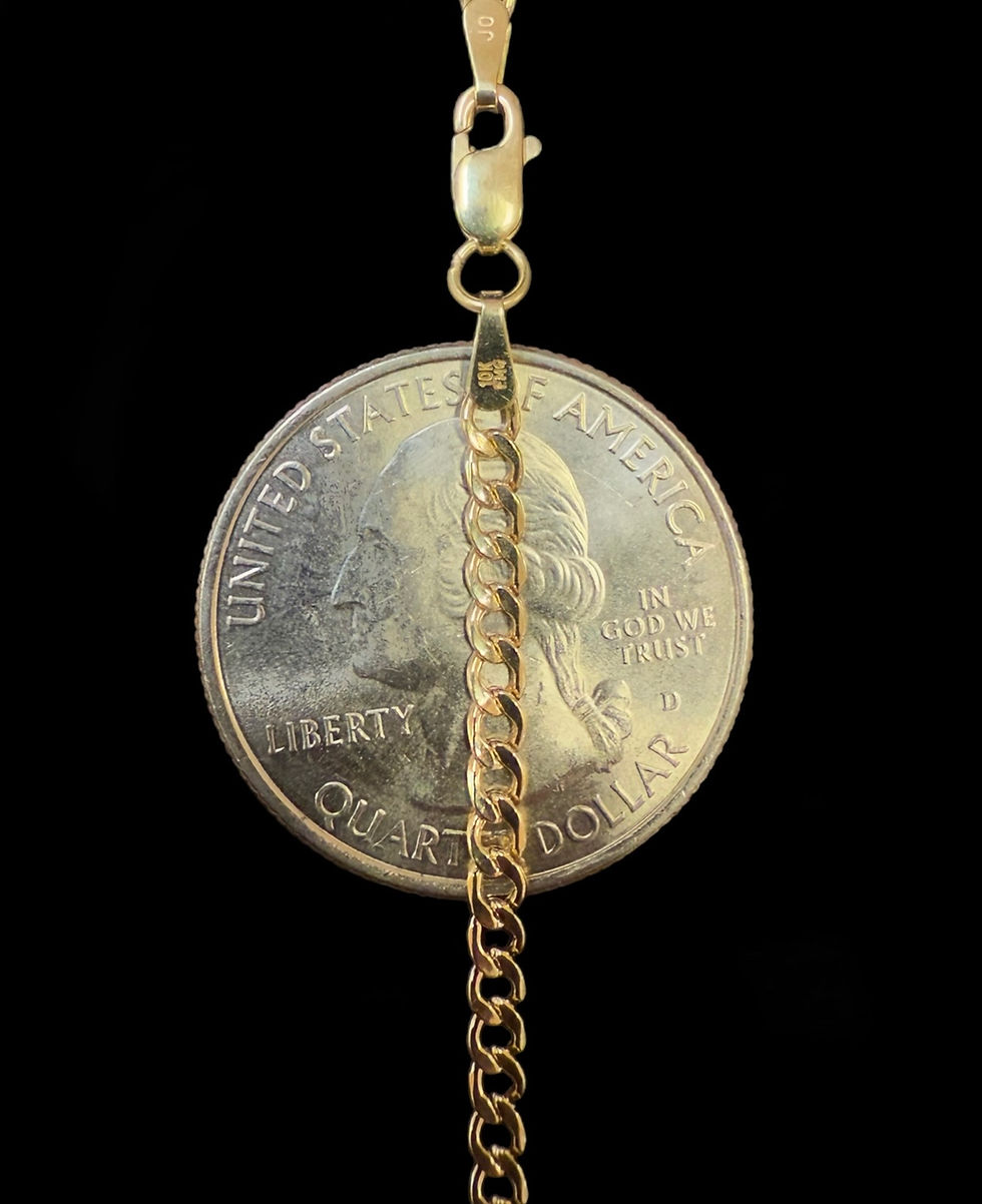 Thumbnail: 2.5 mm Cuban Chain Gold 10k 