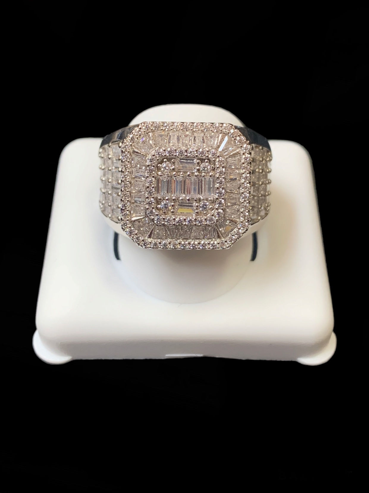 Cluster Stone Ring Silver