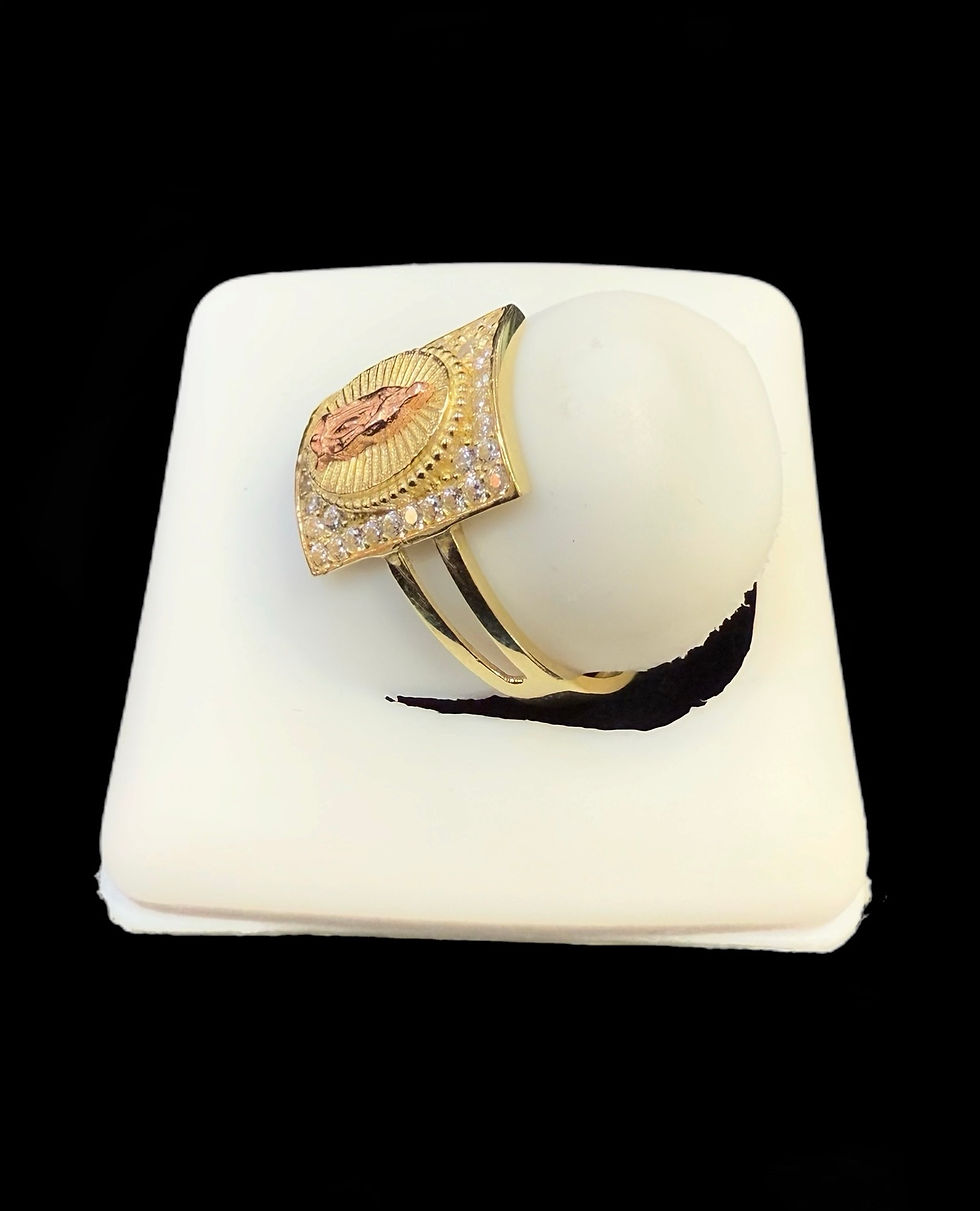 Thumbnail: Virgin Mary lady Guadeloupe Ring Gold 10k