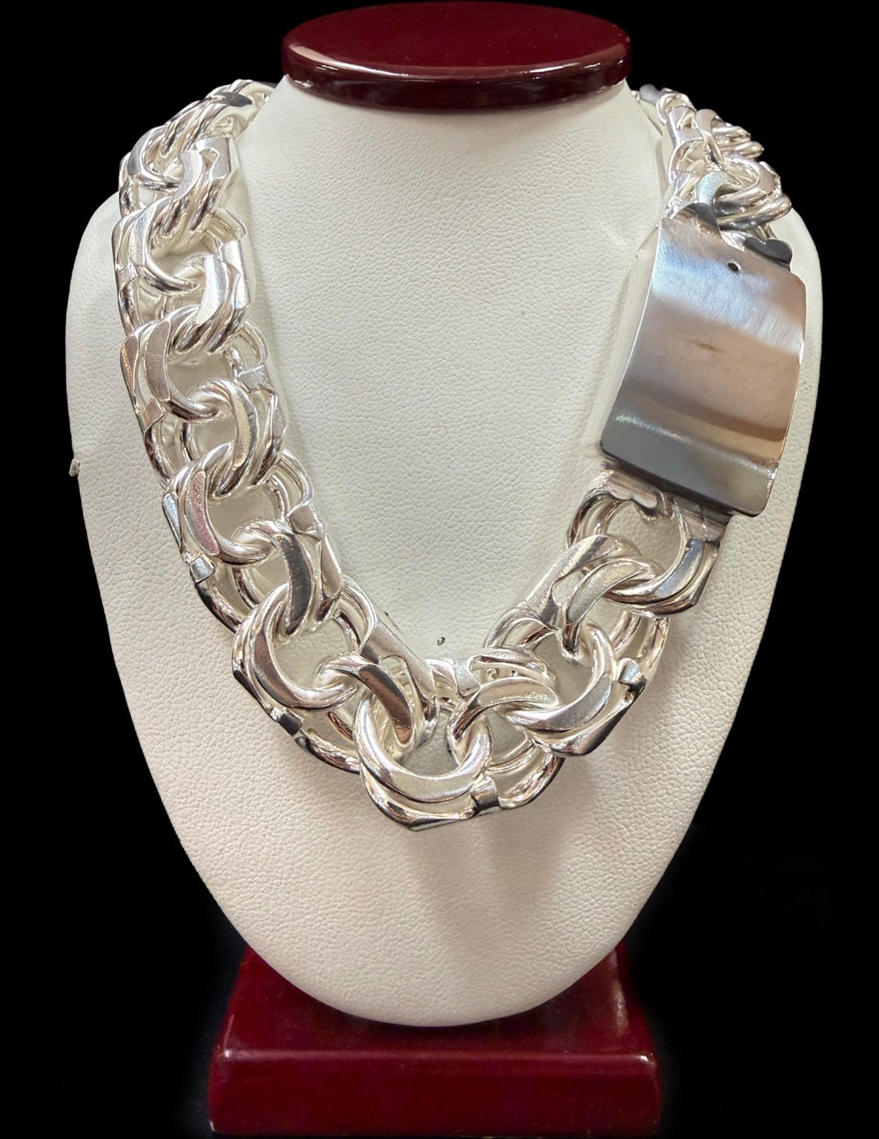 17.5 mm Chino link Chain Silver