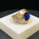 Thumbnail: Blue Circle Stone Ring Gold 10k