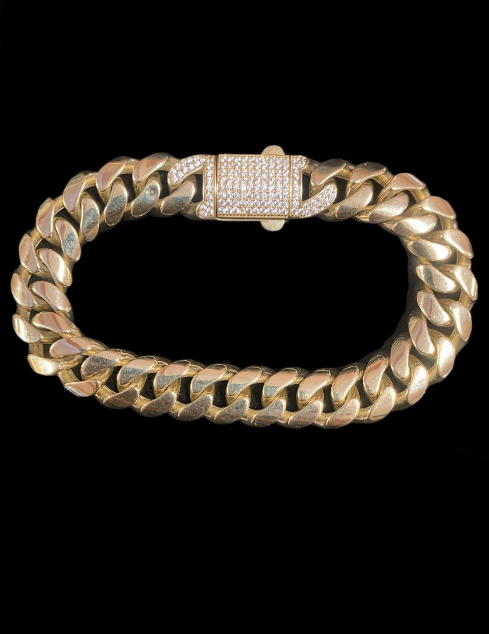 Thumbnail: 13 mm Miami Cuban Bracelet Gold 10k