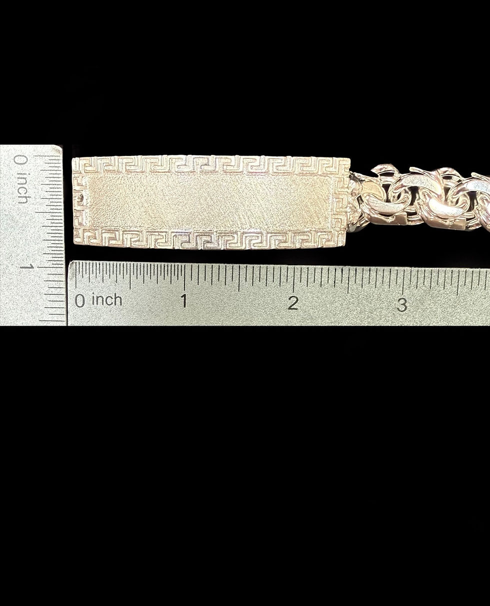 Thumbnail: 14.5 mm Chino Versace Style ID Bracelet Silver