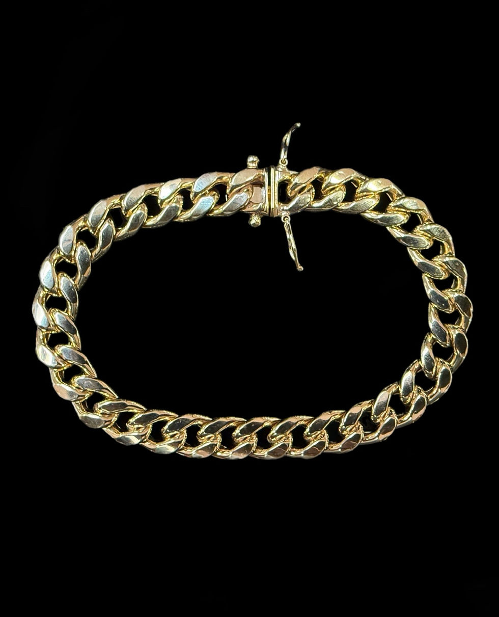 Thumbnail: 9 mm Miami Cuban Bracelet Gold 10k