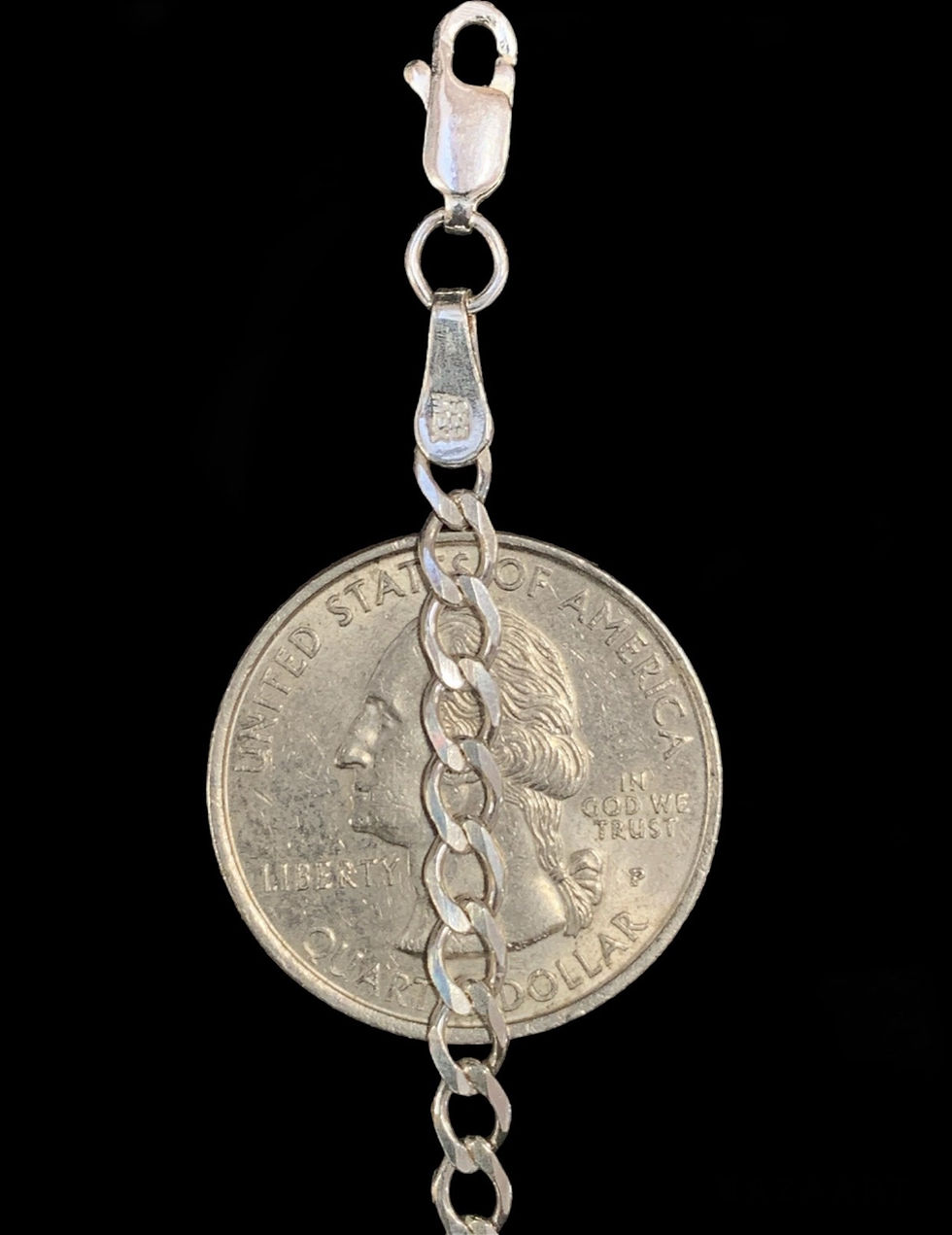 Miniatura: 4 mm saint Jude Cuban Bracelet Silver