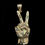 Thumbnail: Peace Hand Pendant Gold 10k