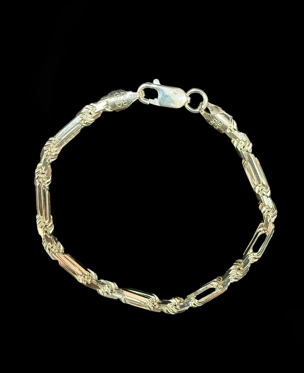 Thumbnail: 4 mm FigaRope Bracelet Silver